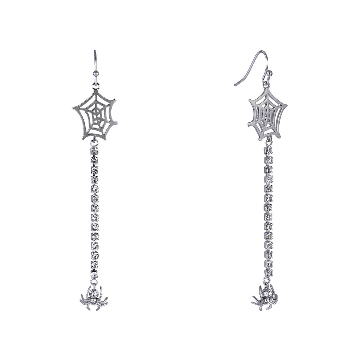 Spider and Web Linear Earrings