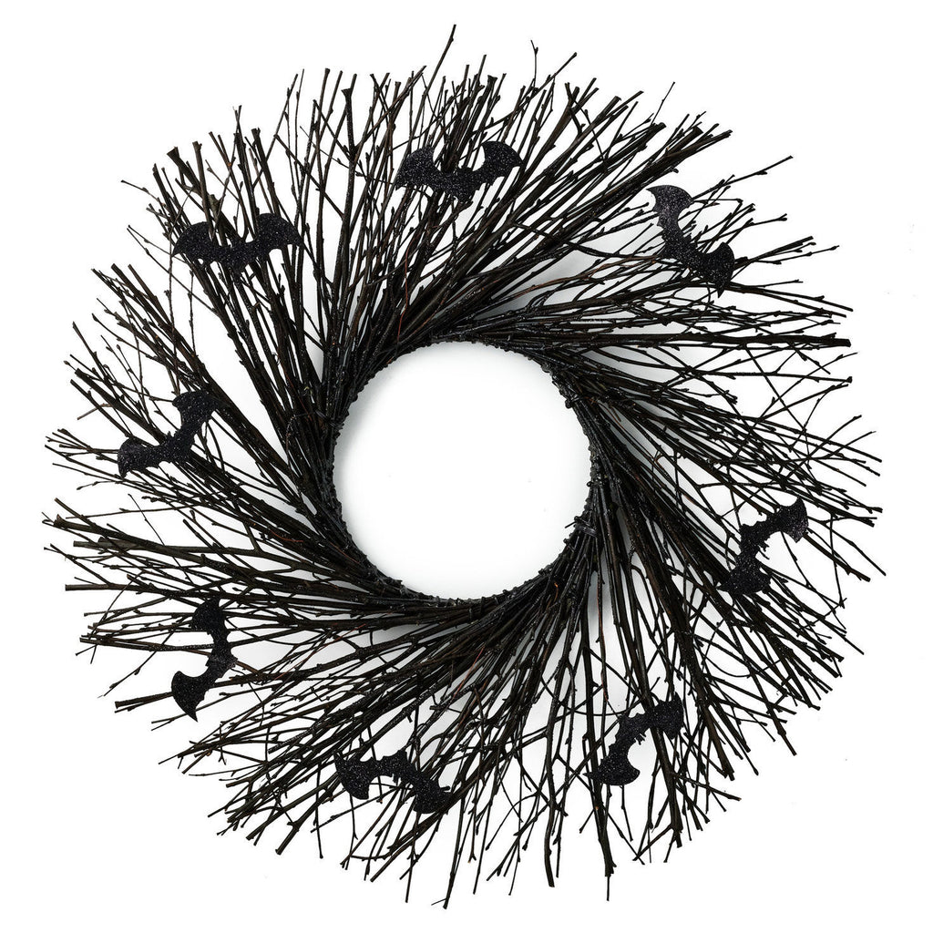 Black Halloween Wreath, 24"
