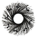 Black Halloween Wreath, 24"