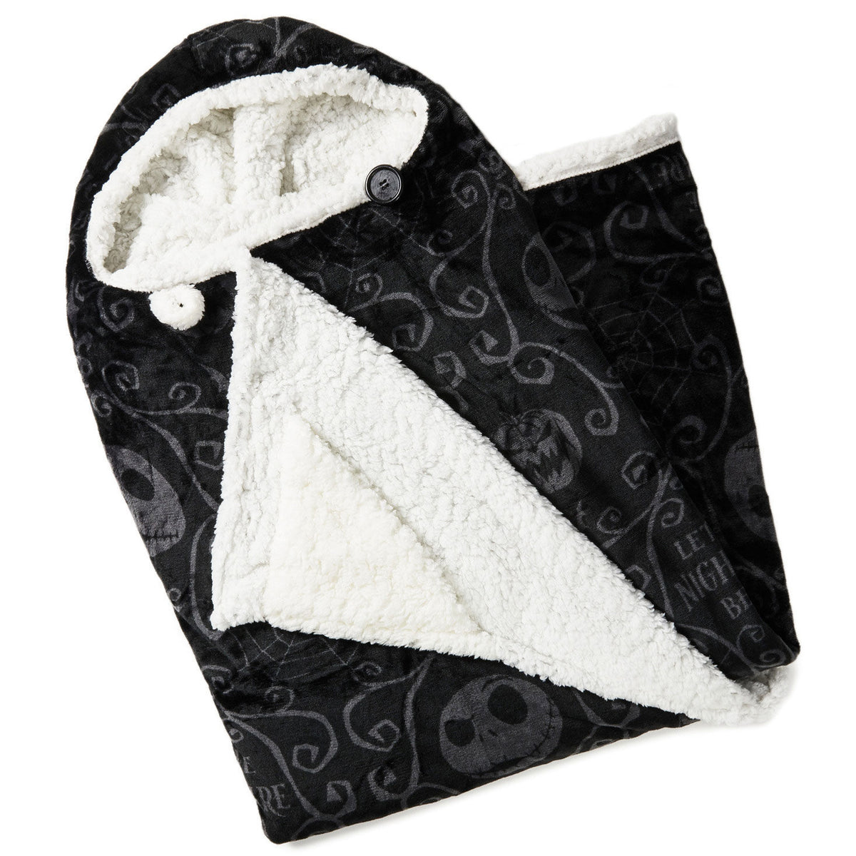 Disney Tim Burton's The Nightmare Before Christmas Jack Skellington Hooded Blanket