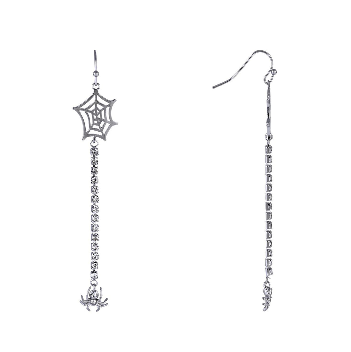 Spider and Web Linear Earrings