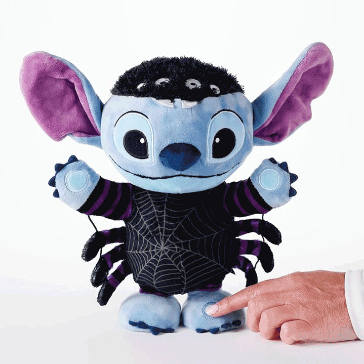 Disney Stitch Sneaky Spider Plush With Sound and Motion, 12"