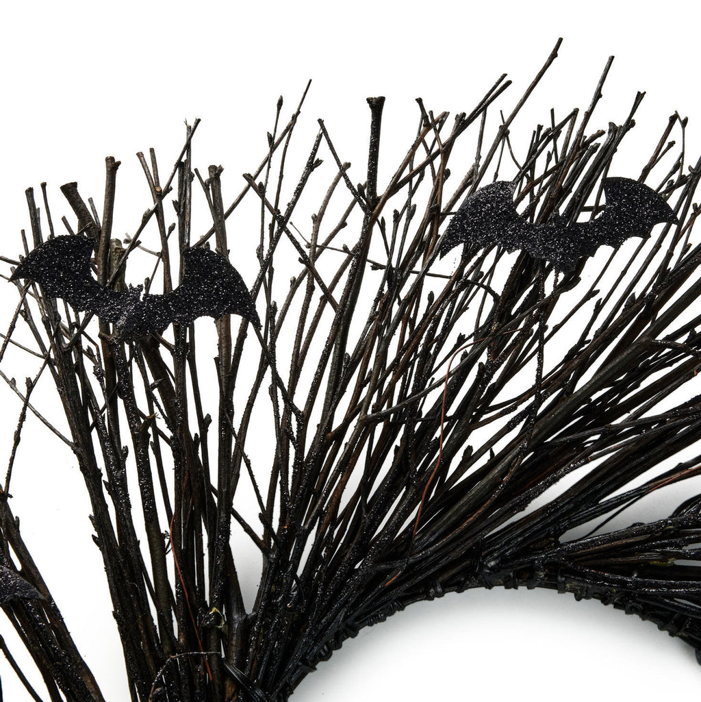 Black Halloween Wreath, 24"