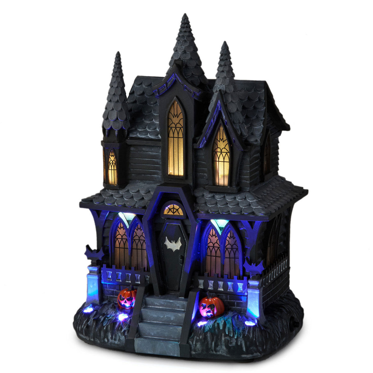 Hauntsville Collection Musical Vampire Manor Tabletop Decoration With Light, 9.75”