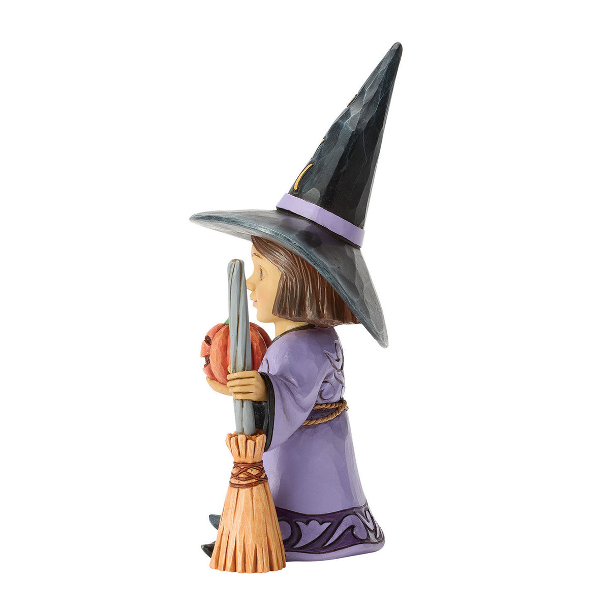 Jim Shore Heartwood Creek Witch With Broom Figurine, 6.5"