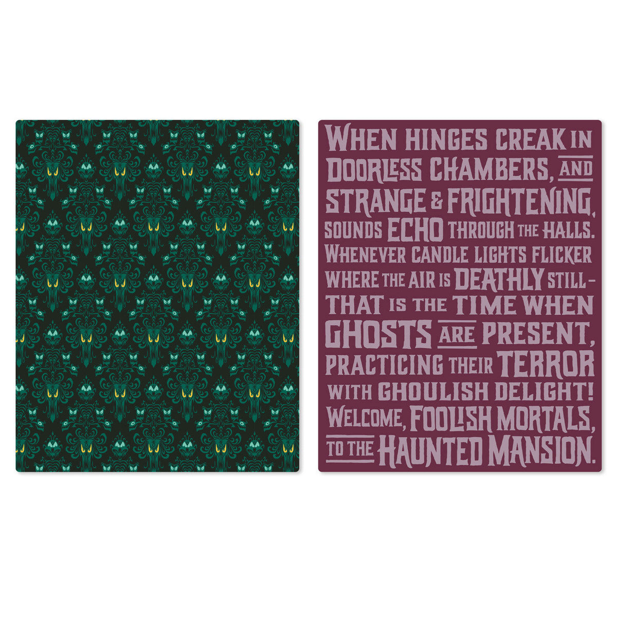 Disney The Haunted Mansion Glow-in-the-Dark Two-Sided Throw Blanket, 50x60