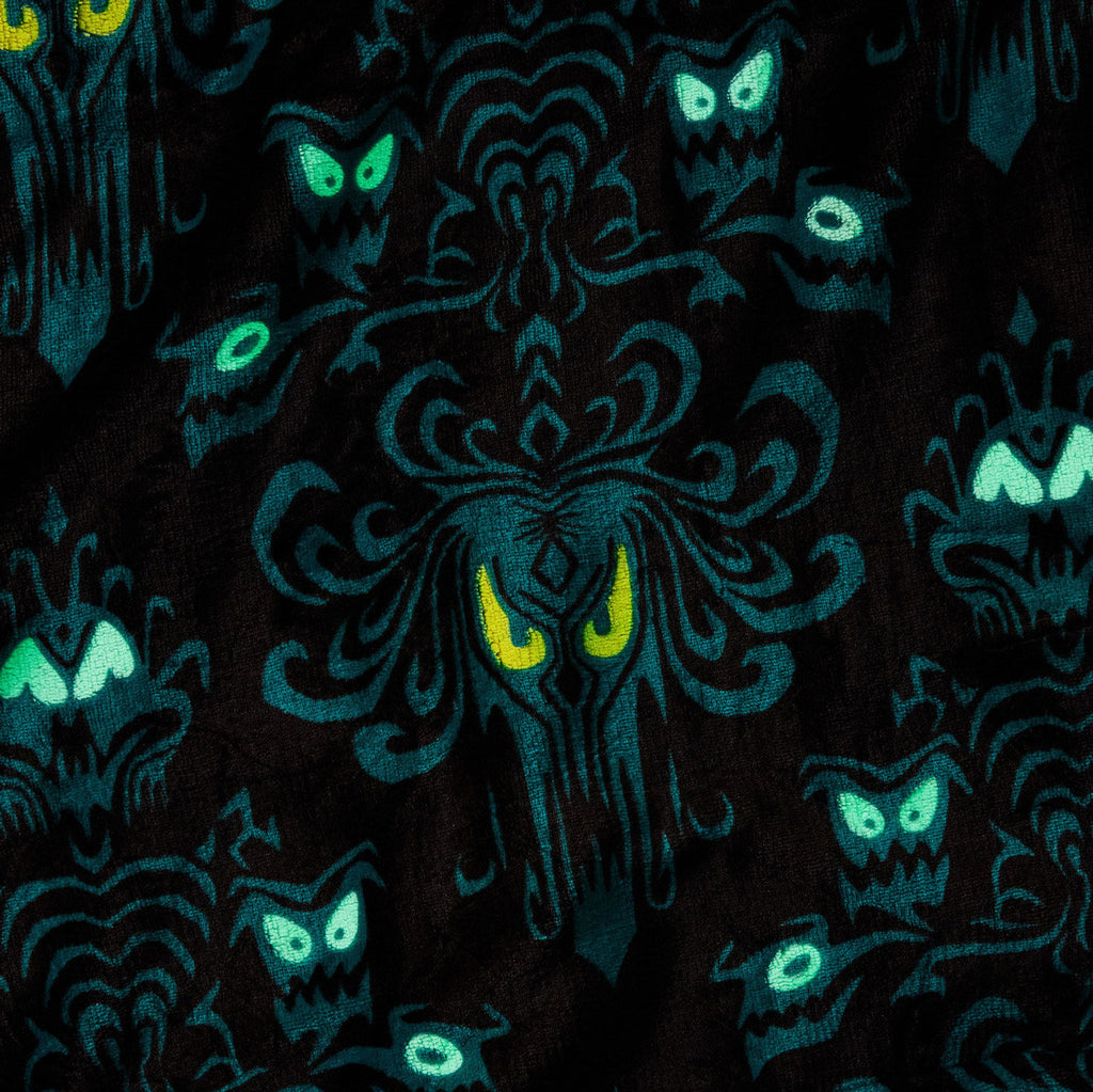 Disney The Haunted Mansion Glow-in-the-Dark Two-Sided Throw Blanket, 50x60