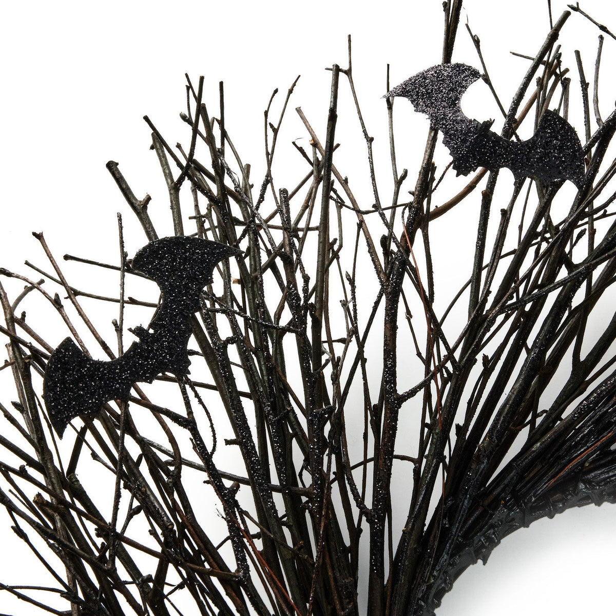 Black Halloween Wreath, 24"